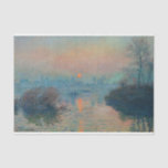 Claude Monet - Sunset on the Seine at Lavacourt Tissue Paper<br><div class="desc">Sunset on the Seine at Lavacourt,  Winter Effect / Soleil couchant sur la Seine a Lavacourt,  effet d'hiver - Claude Monet,  Oil on Canvas, 1880</div>