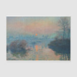 Claude Monet - Sunset on the Seine at Lavacourt Tissue Paper<br><div class="desc">Sunset on the Seine at Lavacourt,  Winter Effect / Soleil couchant sur la Seine a Lavacourt,  effet d'hiver - Claude Monet,  Oil on Canvas, 1880</div>