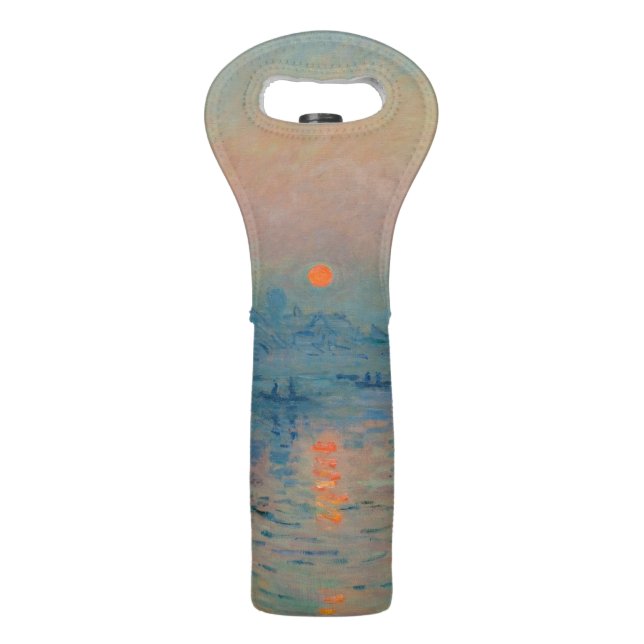 Claude Monet - Sunset on the Seine at Lavacourt Wine Bag (Front)