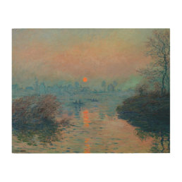 Claude Monet - Sunset on the Seine at Lavacourt Wood Wall Art