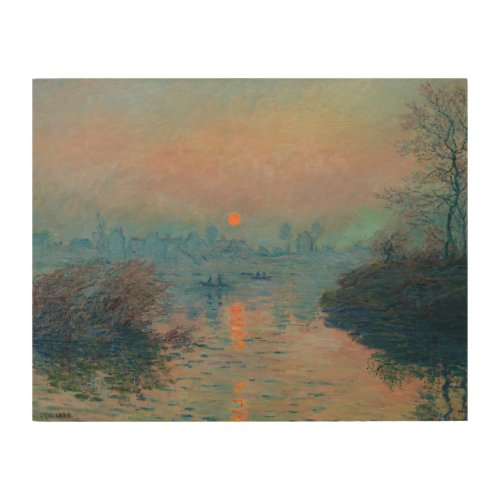 Claude Monet _ Sunset on the Seine at Lavacourt Wood Wall Art