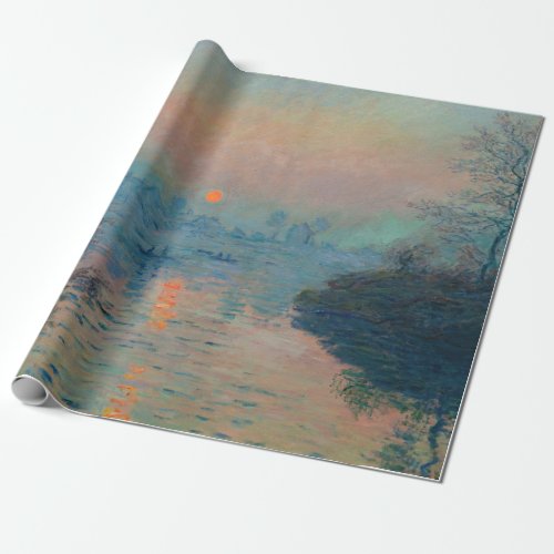 Claude Monet _ Sunset on the Seine at Lavacourt Wrapping Paper