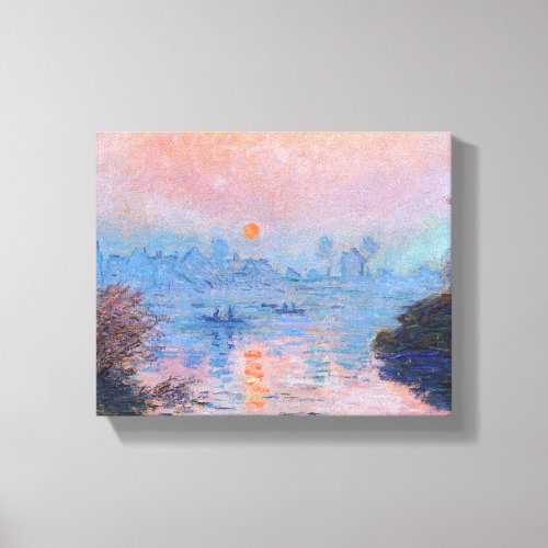 Claude Monet _ Sunset On The Seine Canvas Print