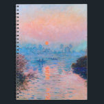 Claude Monet - Sunset On The Seine Notebook<br><div class="desc">Claude Monet - Sunset On The Seine At Lavacourt Winter Effect 1880</div>