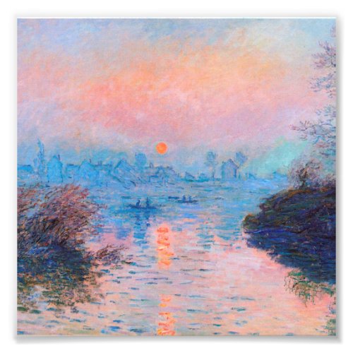 Claude Monet _ Sunset On The Seine Photo Print