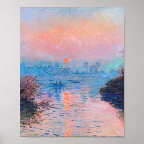 Claude Monet _ Sunset On The Seine Poster