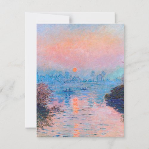 Claude Monet _ Sunset On The Seine Thank You Card