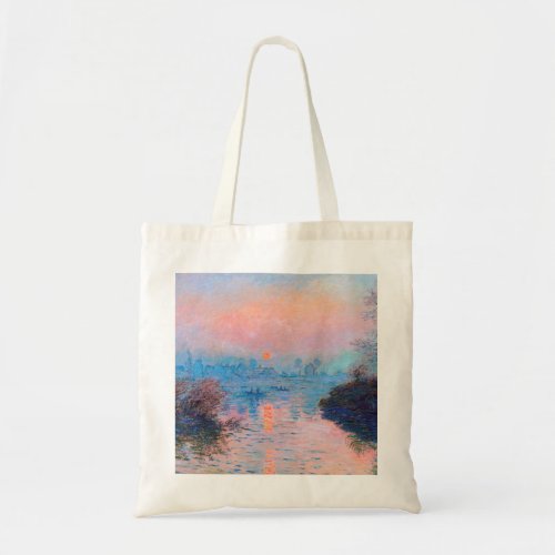 Claude Monet _ Sunset On The Seine Tote Bag