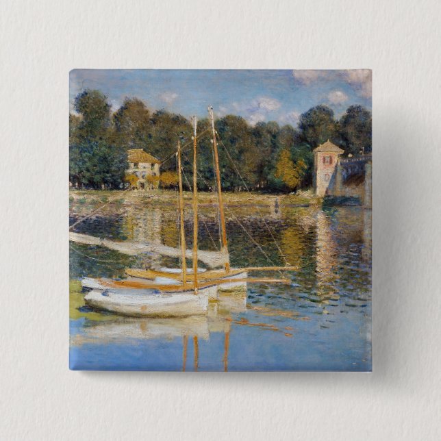 Claude Monet - The Argenteuil Bridge Button (Front)