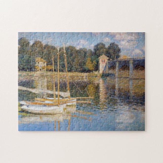 Claude Monet - The Argenteuil Bridge Jigsaw Puzzle (Horizontal)