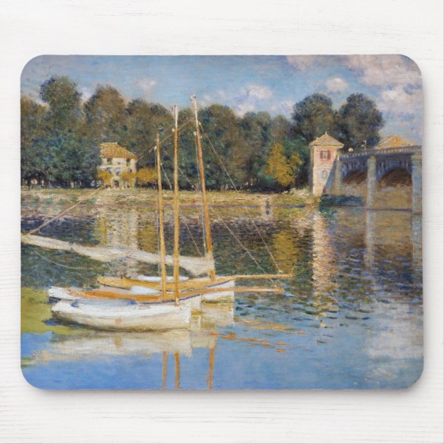 Claude Monet - The Argenteuil Bridge Mouse Pad (Front)