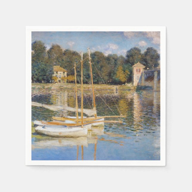 Claude Monet - The Argenteuil Bridge Napkins (Front)