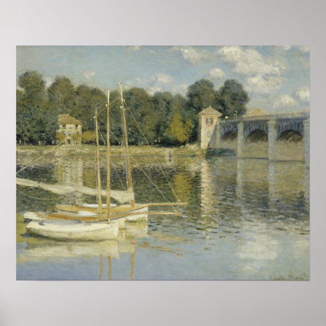 Claude Monet - The Argenteuil Bridge Poster (Front)