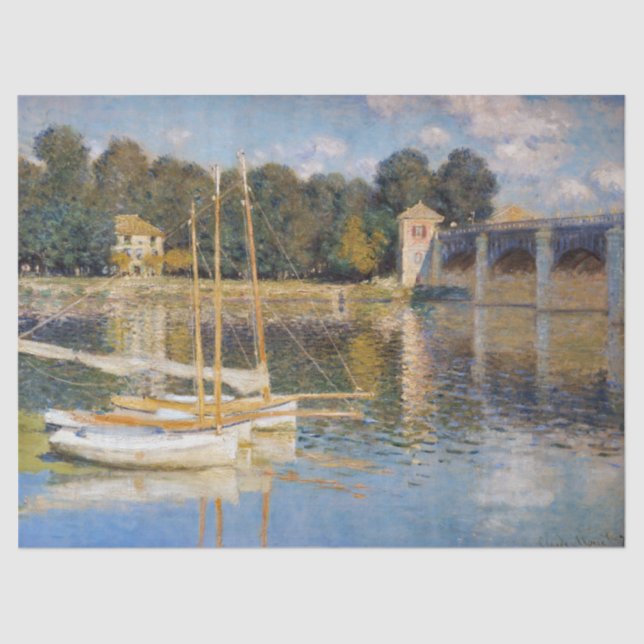 Claude Monet - The Argenteuil Bridge Tissue Paper (Front)