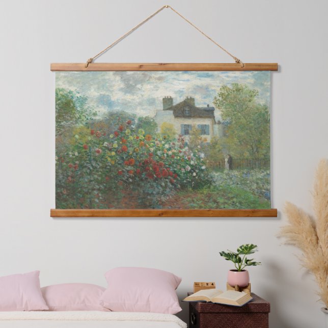 Claude Monet The Artist Garden French Old Art Hanging Tapestry (Bedroom)