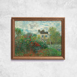 Claude Monet The Artist Garden French Old Art Poster<br><div class="desc">Poster of Claude Monet,  The Artist's Garden in Argenteuil,  1873. Old famous french painting with a house and flowers in an impressionist style. CCO license,  public domain art. Frame not included.</div>