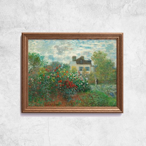 Claude Monet The Artist Garden French Old Art Poster
