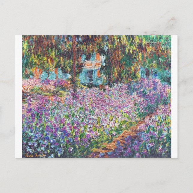 Claude Monet - The Artist's Garden at Givern Postcard (Front)