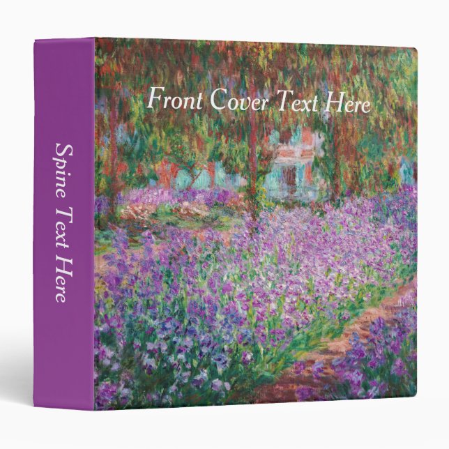 Claude Monet - The Artist's Garden at Giverny 3 Ring Binder (Front/Spine)
