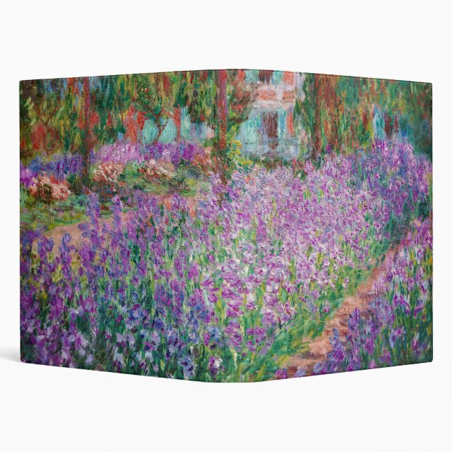 Claude Monet - The Artist's Garden at Giverny 3 Ring Binder (Background)