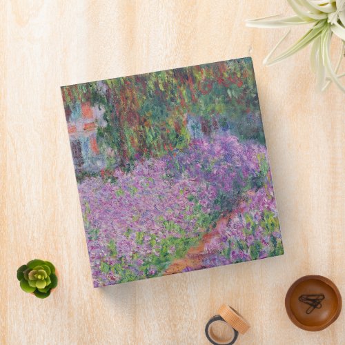 Claude Monet  The Artists Garden at Giverny 3 Ring Binder