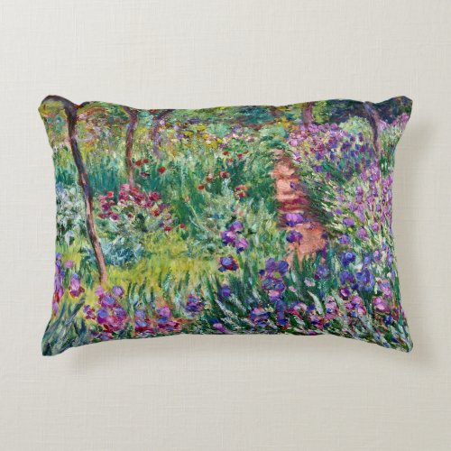 Claude Monet _ The Artists Garden at Giverny Accent Pillow
