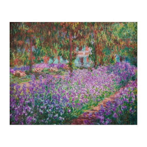 Claude Monet _ The Artists Garden at Giverny Acrylic Print