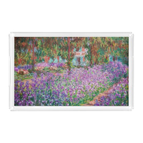 Claude Monet _ The Artists Garden at Giverny Acrylic Tray