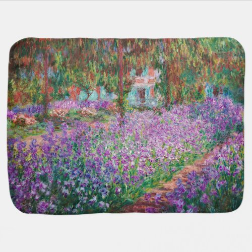 Claude Monet _ The Artists Garden at Giverny Baby Blanket