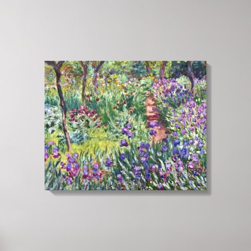 Claude Monet _ The Artists Garden at Giverny Canvas Print