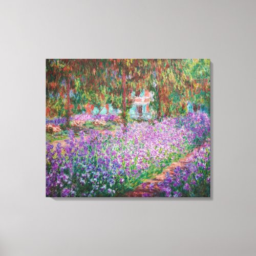 Claude Monet _ The Artists Garden at Giverny Canvas Print