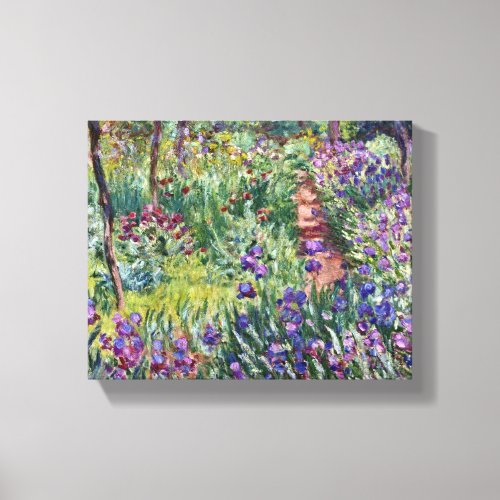 Claude Monet _ The Artists Garden at Giverny Canvas Print