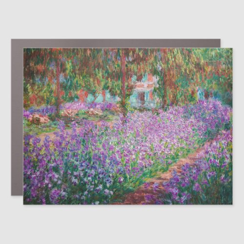 Claude Monet _ The Artists Garden at Giverny Car Magnet