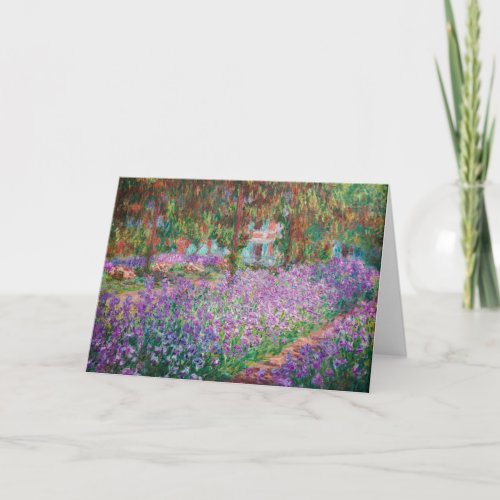 Claude Monet _ The Artists Garden at Giverny Card