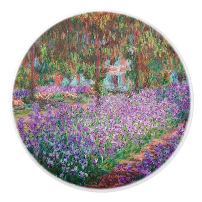 Claude Monet - The Artist's Garden at Giverny Ceramic Knob (Front)