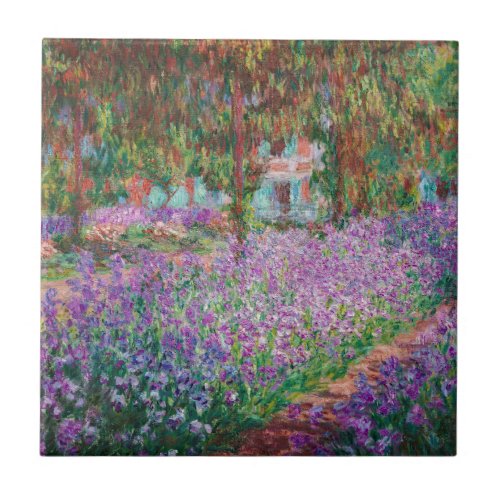 Claude Monet _ The Artists Garden at Giverny Ceramic Tile