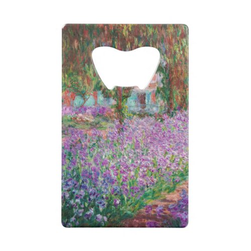 Claude Monet _ The Artists Garden at Giverny Credit Card Bottle Opener