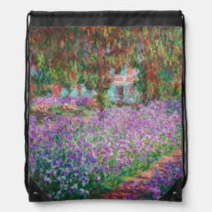 Claude Monet - The Artist's Garden at Giverny Drawstring Bag