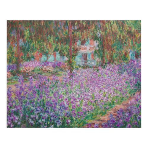 Claude Monet _ The Artists Garden at Giverny Faux Canvas Print