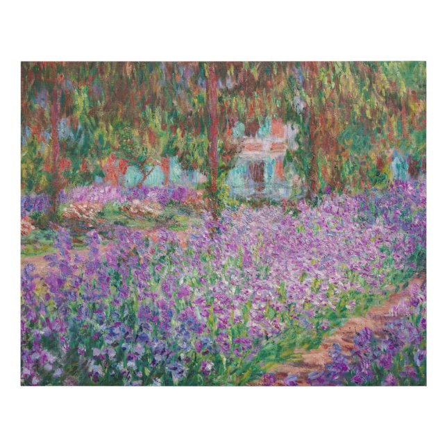 Claude Monet - The Artist's Garden at Giverny Faux Canvas Print (Front)