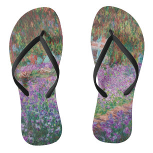 Claude Monet - The Artist's Garden at Giverny Flip Flops