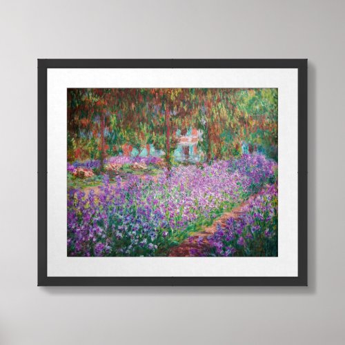 Claude Monet _ The Artists Garden at Giverny Framed Art