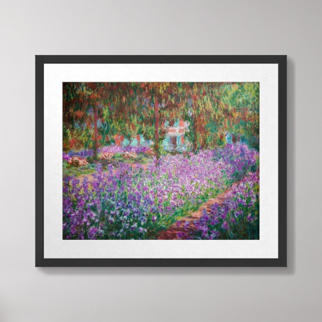 Claude Monet - The Artist's Garden at Giverny Framed Art (Framed Front)