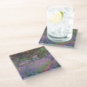 Claude Monet   The Artist's Garden at Giverny Glass Coaster