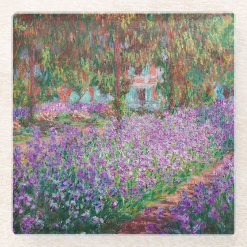 Claude Monet _ The Artists Garden at Giverny Glass Coaster