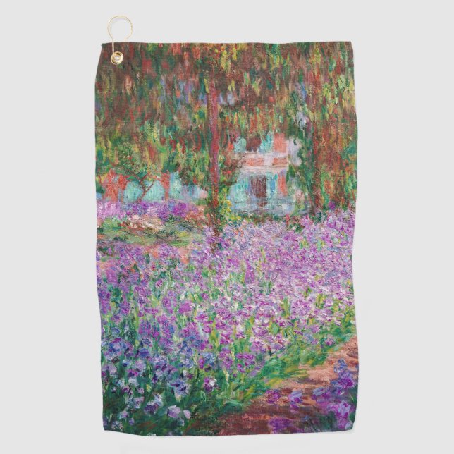 Claude Monet - The Artist's Garden at Giverny Golf Towel (Front)