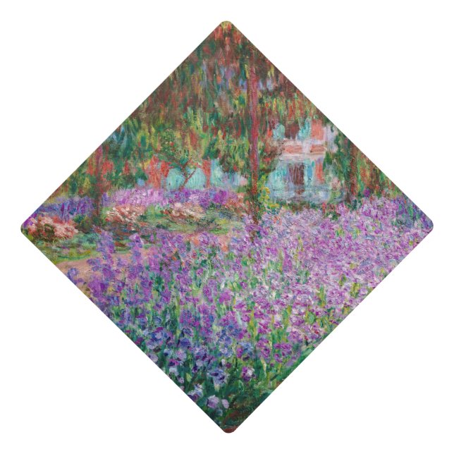 Claude Monet - The Artist's Garden at Giverny Graduation Cap Topper (Front)