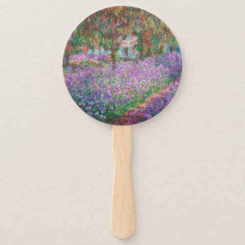 Claude Monet _ The Artists Garden at Giverny Hand Fan