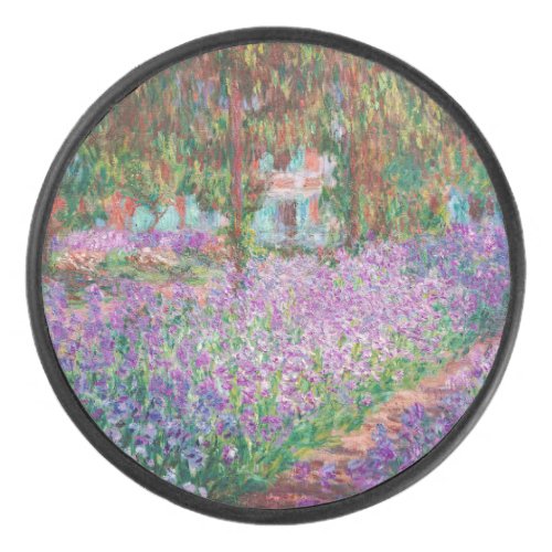 Claude Monet _ The Artists Garden at Giverny Hockey Puck