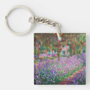 Claude Monet - The Artist's Garden at Giverny Keychain